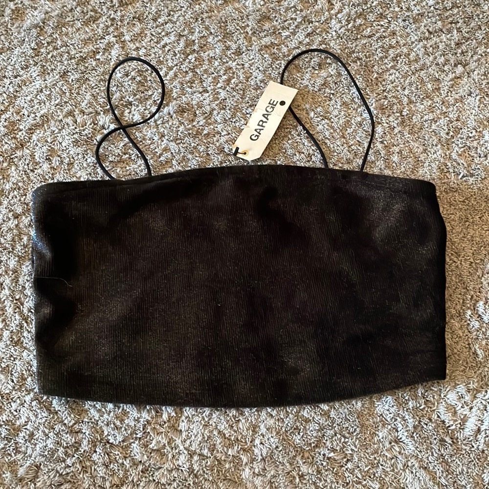 NWT black garage tank top